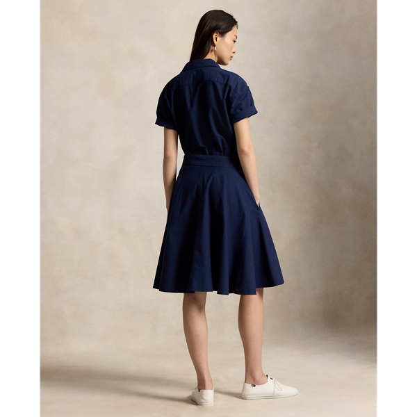 Newport Navy Cotton Oxford Short Sleeve Shirt Dress Polo Ralph Lauren 4