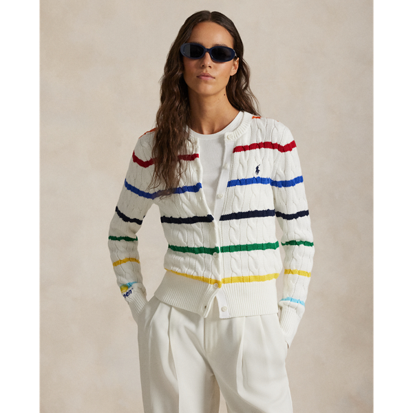 雰囲気抜群”90s POLO RALPH LAUREN cardigan y2k CRAZY 60s Cardigan Varsity Sweater with identical Polo Ralph
