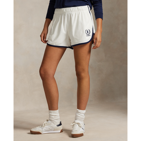 ショートパンツ RALPH LAUREN WOMEN Logo-waistband Ripstop Short Ceramic Whit Logo-Waistband Ripstop Short for Women | Ralph Lauren® NL
