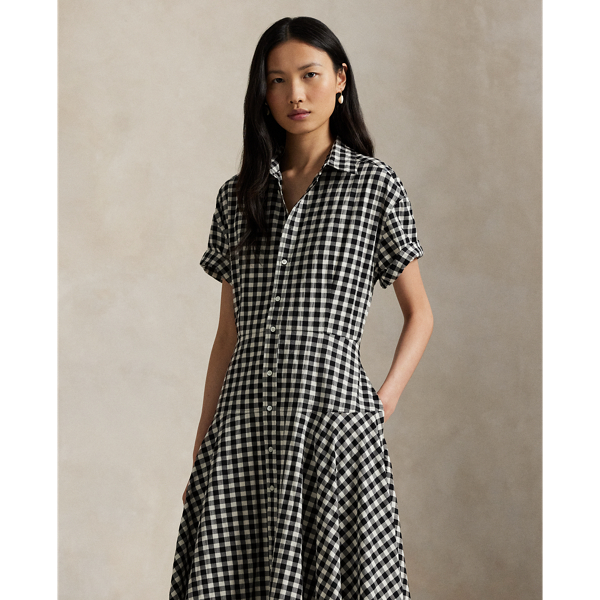 RALPH LAUREN ラルフローレン パネルド コットン シャツドレス POLO RALPH LAUREN（ポロ ラルフ ローレン）の「パネルド