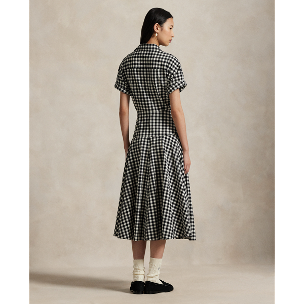 コットン シアサッカー パネルド シャツドレス | ラルフ ローレン公式