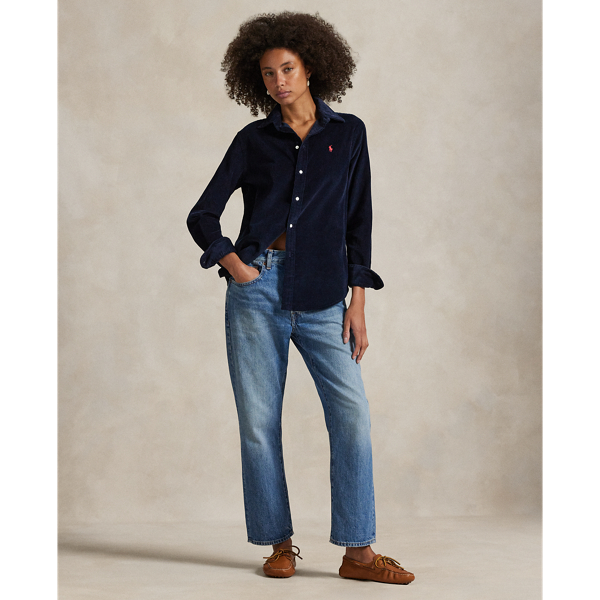 Classic-Fit Hemd aus Baumwollkordsamt Polo Ralph Lauren in Navy 3