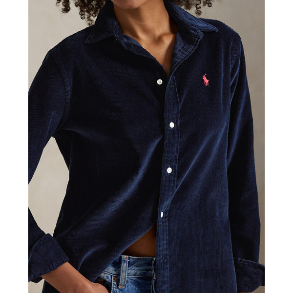 Classic-Fit Hemd aus Baumwollkordsamt Polo Ralph Lauren in Navy 5