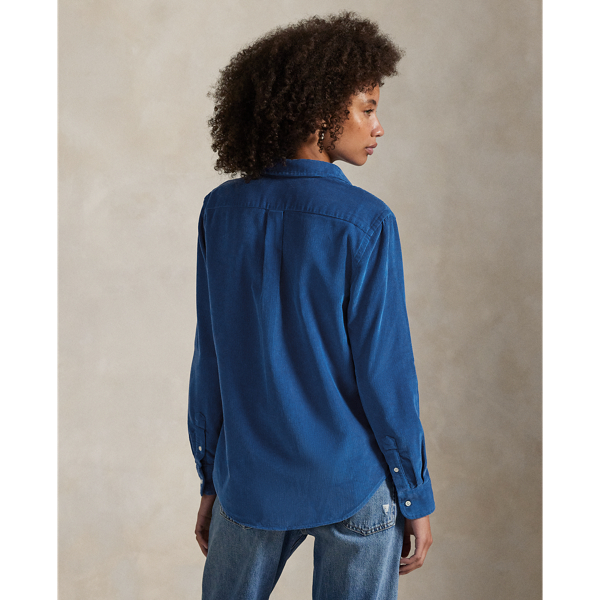 Classic-Fit Hemd aus Baumwollkordsamt