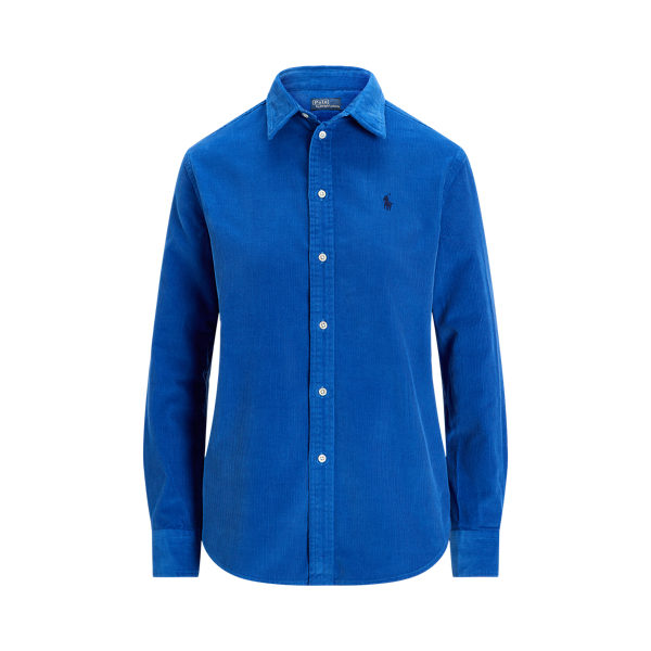 Classic-Fit Hemd aus Baumwollkordsamt