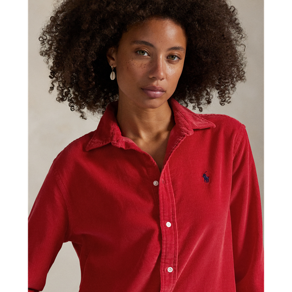 Classic-Fit Hemd aus Baumwollkordsamt Polo Ralph Lauren in Ralph-Rot 5