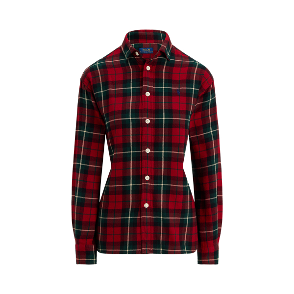 Koszula twill w kratę Classic Fit Polo Ralph Lauren w Vibe Red / Tan Multi 1