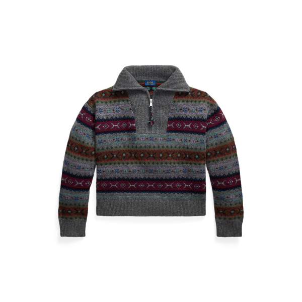 Fair Isle Wool Half-Zip Jumper 