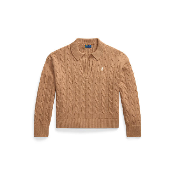  Pull polo torsadé en coton