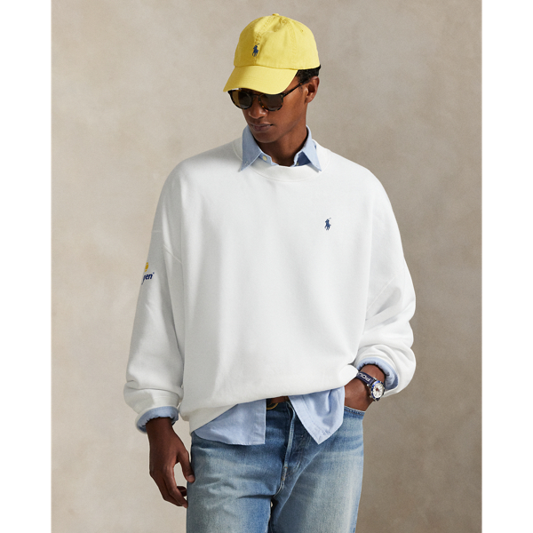 Ceramic White US Open Fleece Crewneck Polo Ralph Lauren 4