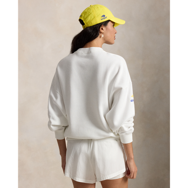 Ceramic White US Open Fleece Crewneck Polo Ralph Lauren 7