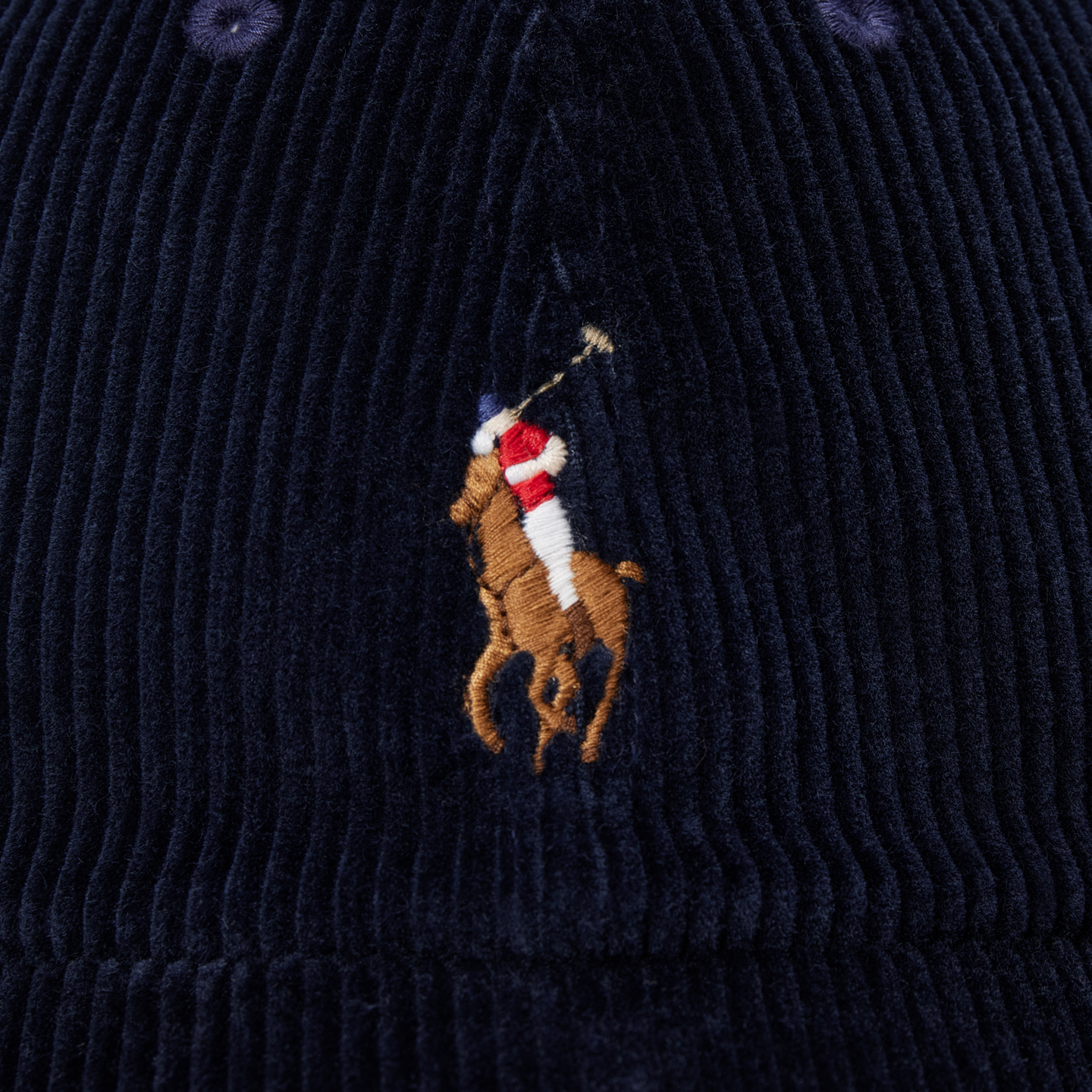 Женская кепка Ralph Lauren Corduroy Ball, цвет: Тёмно-синий — фото 2