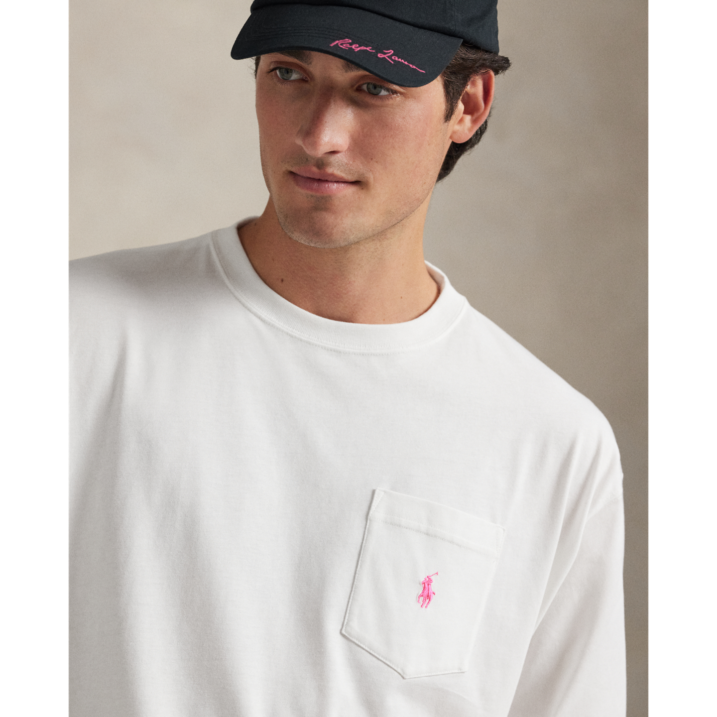 Женская футболка Ralph Lauren Pink Pony Cotton Jersey Long-Sleeve, цвет: Белый — фото 4