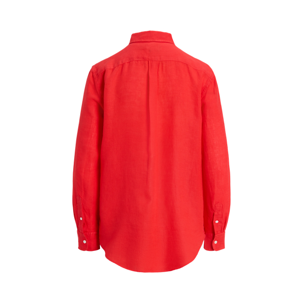 Classic Fit Linen Shirt Polo Ralph Lauren en Hibiscus vif 2