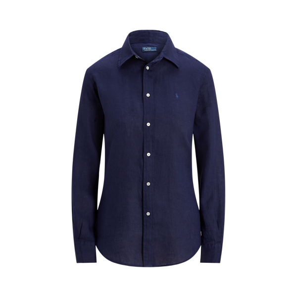 Classic Fit Linen Shirt Polo Ralph Lauren en Marine 1