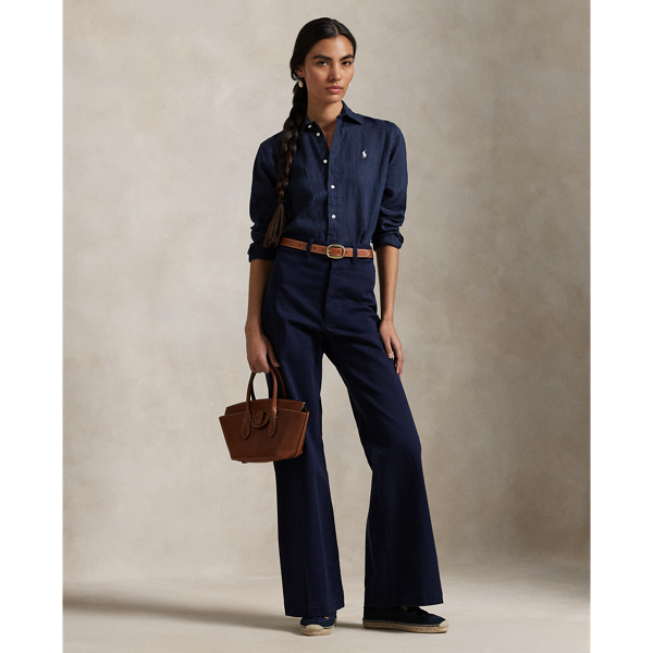 Tidal Navy Classic Fit Cotton Twill Shirt Polo Ralph Lauren 4