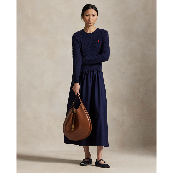 2024ss⭐︎新品タグ付き⭐︎ラルフローレン⭐︎ストライプド ケーブルニット ドレス 2024ss⭐︎新品タグ付き⭐︎ラルフローレン⭐︎ストライプド ケーブル