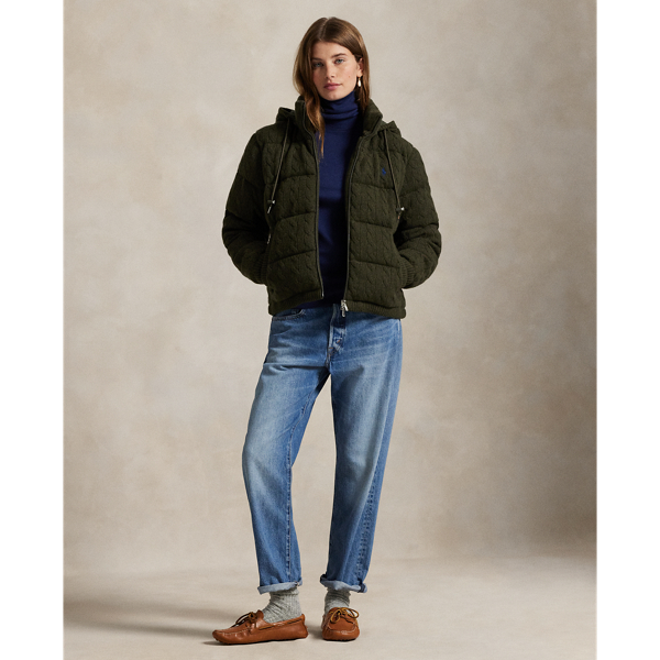 Cable-Knit Wool-Cashmere Puffer Jacket - thumbnail 3