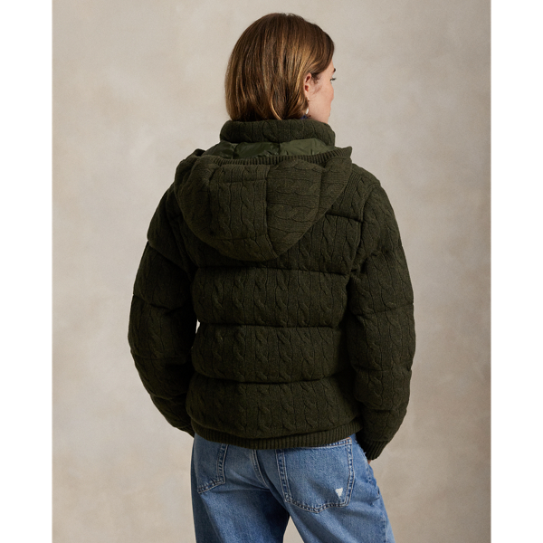 Cable-Knit Wool-Cashmere Puffer Jacket - thumbnail 4
