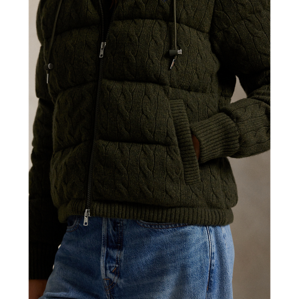 Cable-Knit Wool-Cashmere Puffer Jacket - thumbnail 5