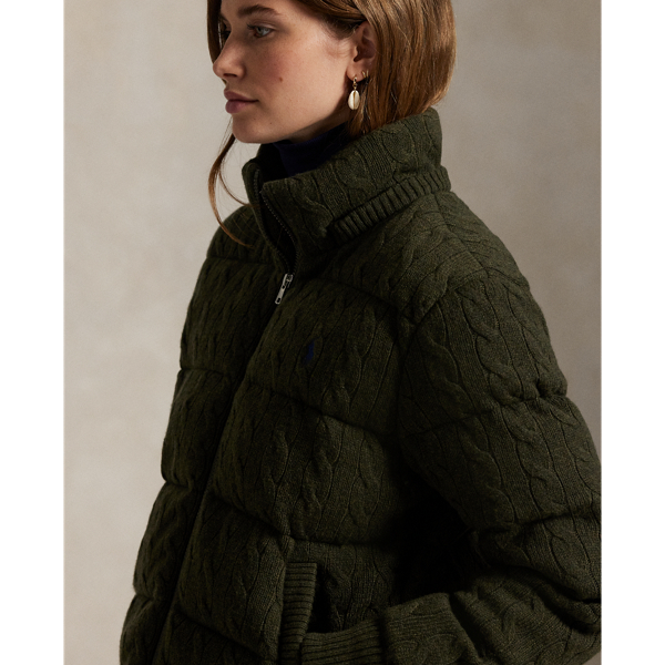 Cable-Knit Wool-Cashmere Puffer Jacket - thumbnail 6