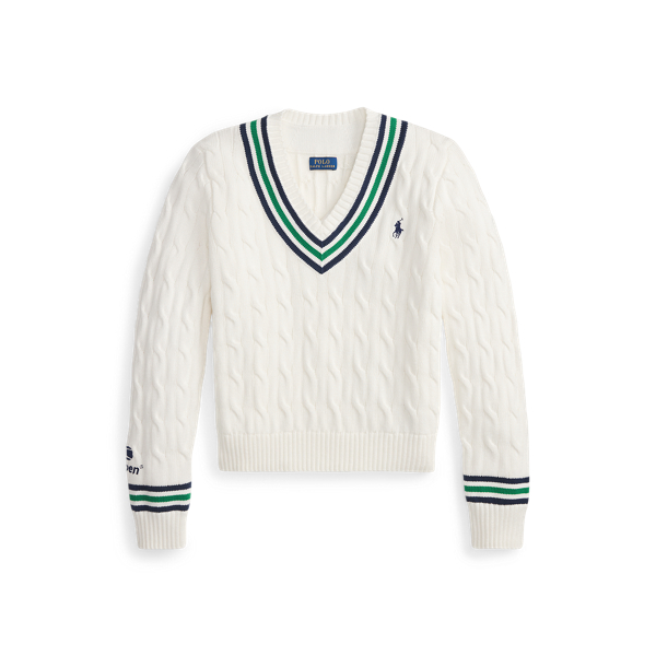 【LAUREN RALPH LAUREN】 CABLE-KNIT COTTON CRICKET SWEATER Lauren Ralph Lauren Women's Cable-Knit Cotton Cricket