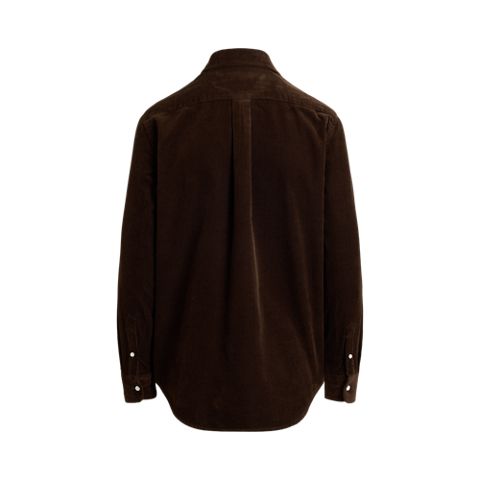 Женская рубашка Ralph Lauren Classic Fit Cotton Corduroy, цвет: Тёмный коричневый