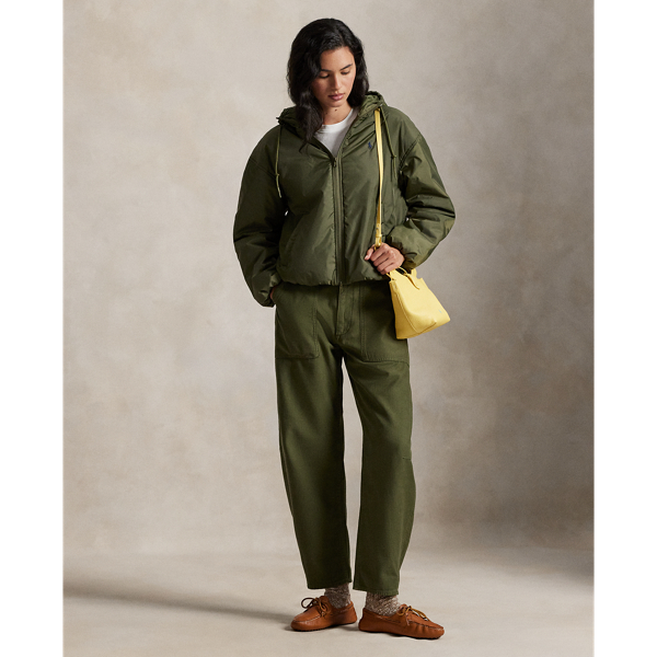 New Olive Hooded Balloon Puffer Jacket Polo Ralph Lauren 4