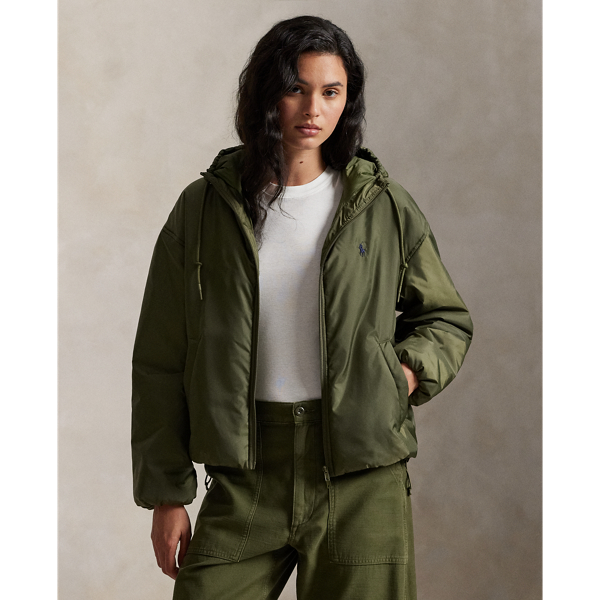 New Olive Hooded Balloon Puffer Jacket Polo Ralph Lauren 1