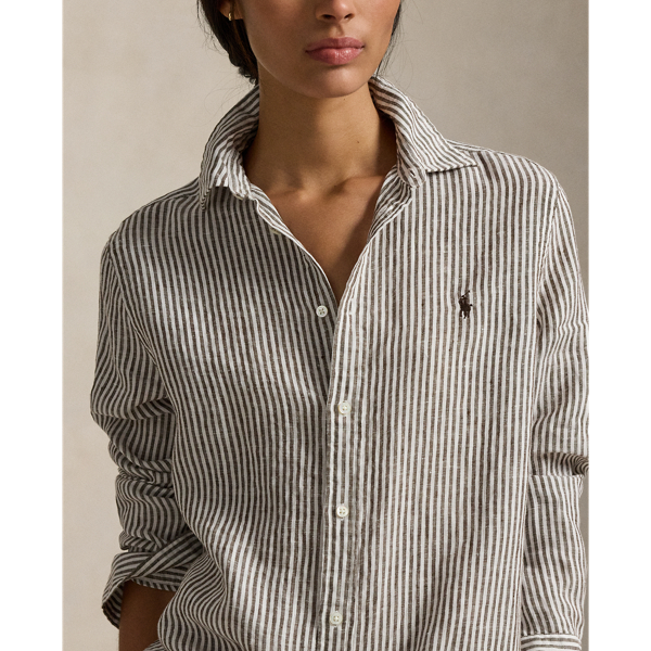 Classic Fit Striped Linen Shirt