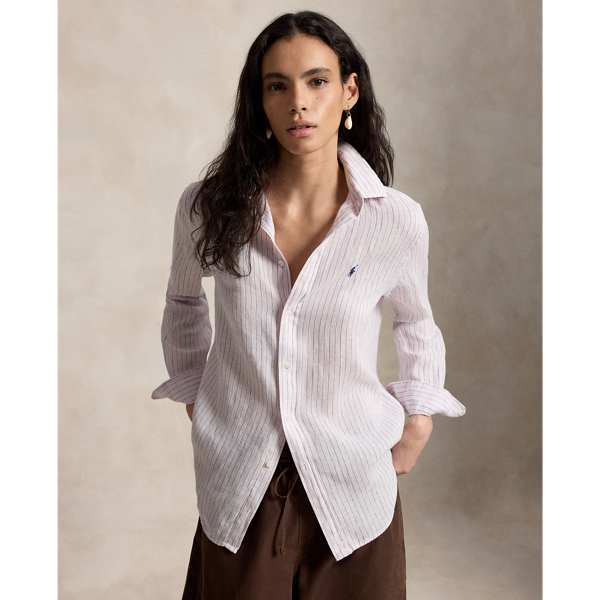 クラシック フィット ストライプド リネン シャツ | ラルフ ローレン