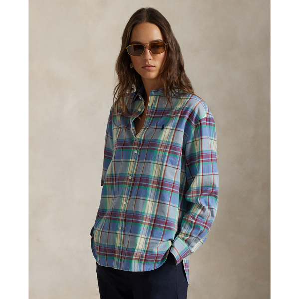 リラックス フィット コットン チェック シャツ | ラルフ ローレン公式