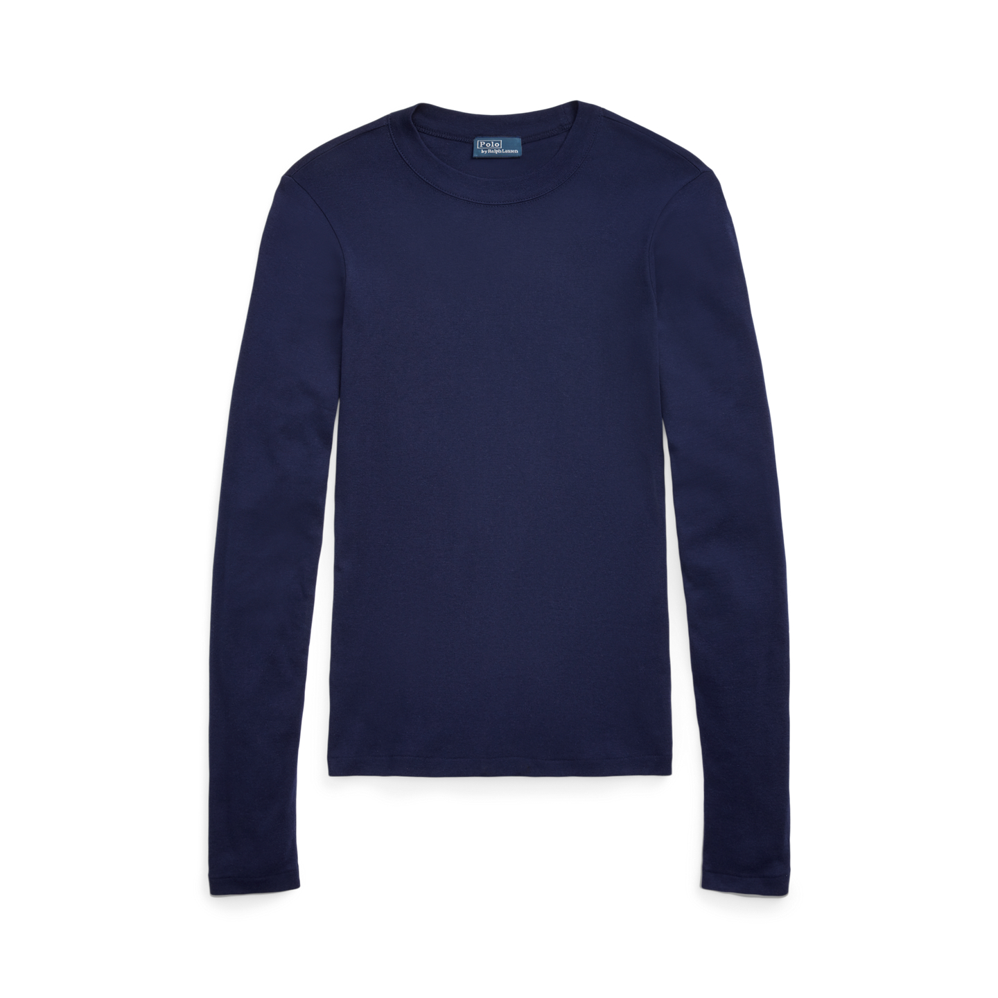 Женская футболка Polo Ralph Lauren Slim Fit Stretch Cotton Long-Sleeve, цвет: Тёмно-синий — фото 5