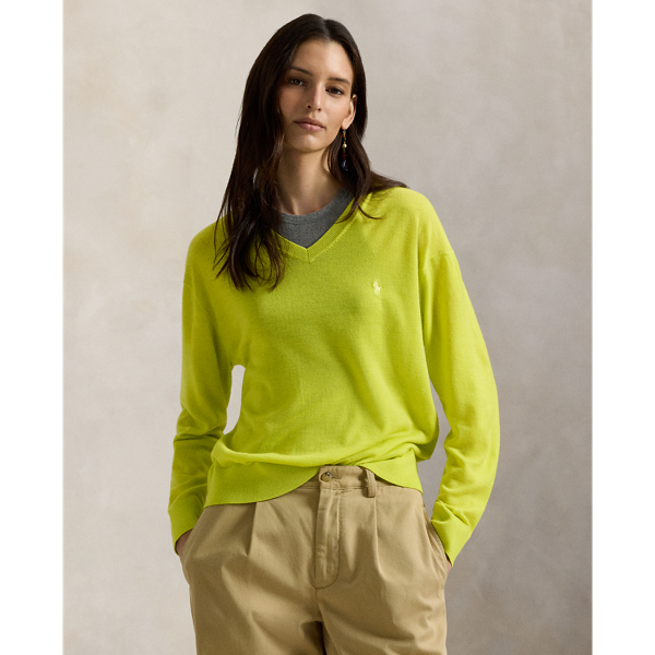 ニット/セーター/クルーネック/ウール/カシミア/コットン/ディース