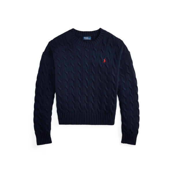 ケーブルニット コットン クルーネック セーター | ラルフ ローレン