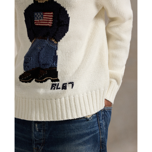 Pull &agrave; capuche Polo Bear Polo Ralph Lauren en Cr&egrave;me parchemin 6