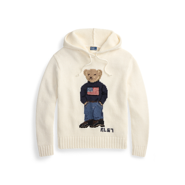 Pull &agrave; capuche Polo Bear Polo Ralph Lauren en Cr&egrave;me parchemin 2