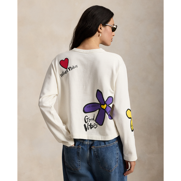 フローラル グラフィック ジャージー ロングスリーブ Tシャツ | ラルフ