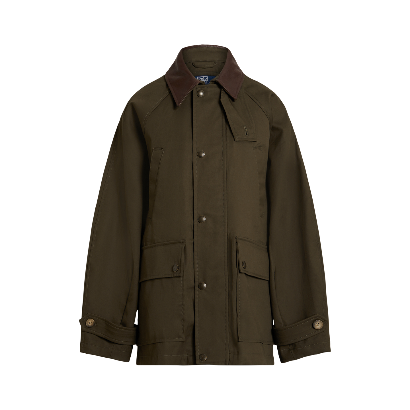 Женская куртка Ralph Lauren Cotton Twill Barn, цвет: Оливковый — фото 6