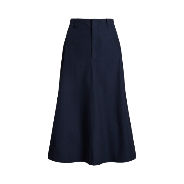 Atlantic Cotton A-Line Midi Skirt Polo Ralph Lauren 2