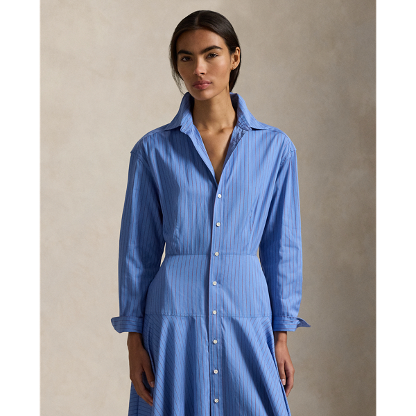 ストライプド コットン シャツドレス | ラルフ ローレン公式オンライン