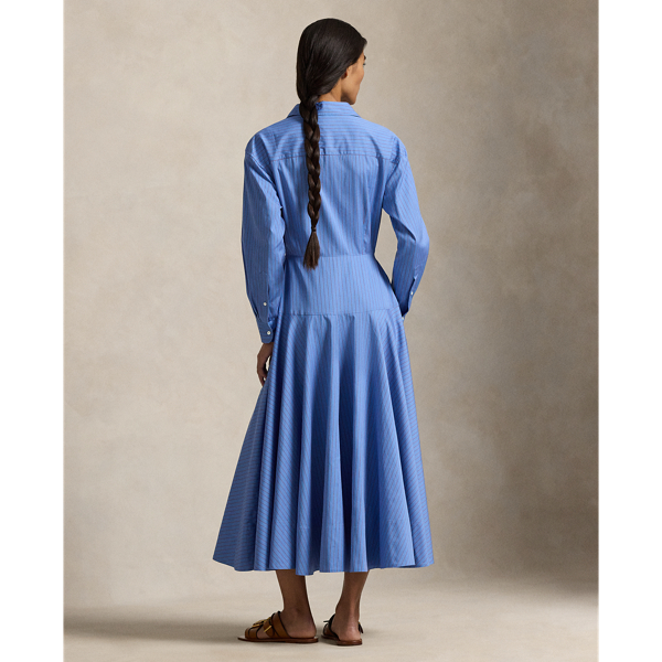 ストライプド コットン シャツドレス | ラルフ ローレン公式オンライン