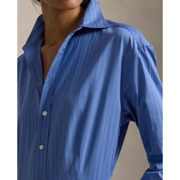 【最終値下げ／今季新作】ラルフローレン ストライプド スリーブレス シャツドレス 最終値下げ／今季新作】ラルフローレン ストライプド スリーブレス