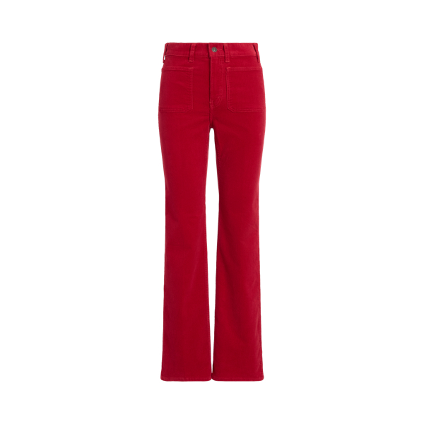 Bootcut-Hose aus Stretch-Kordsamt
