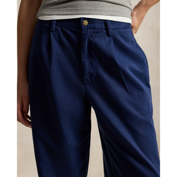 Bawełniane spodnie Relaxed z kantem Polo Ralph Lauren w Granatowy 4