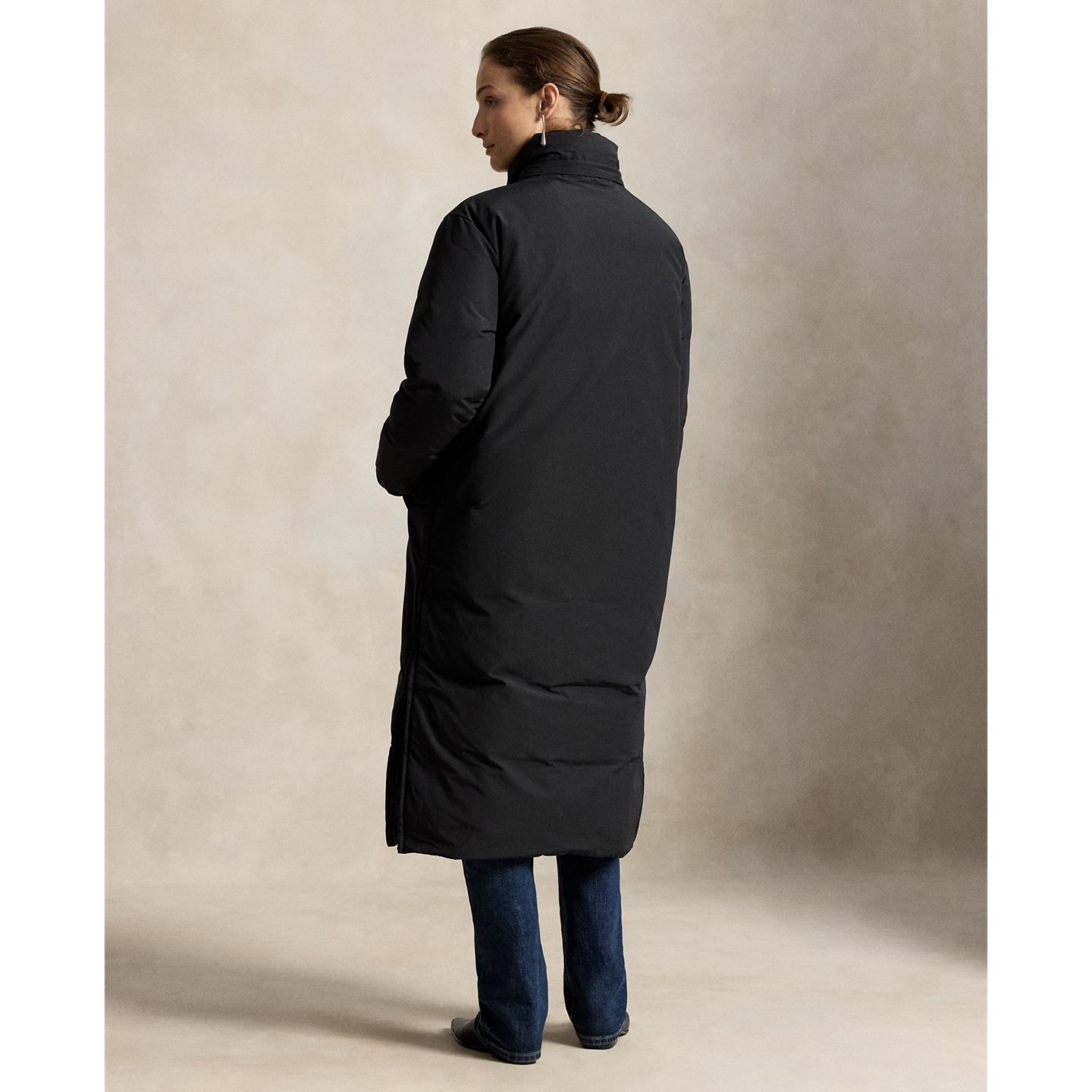 Женская куртка Polo Ralph Lauren Mid-Weight Down Puffer, цвет: Чёрный — фото 2