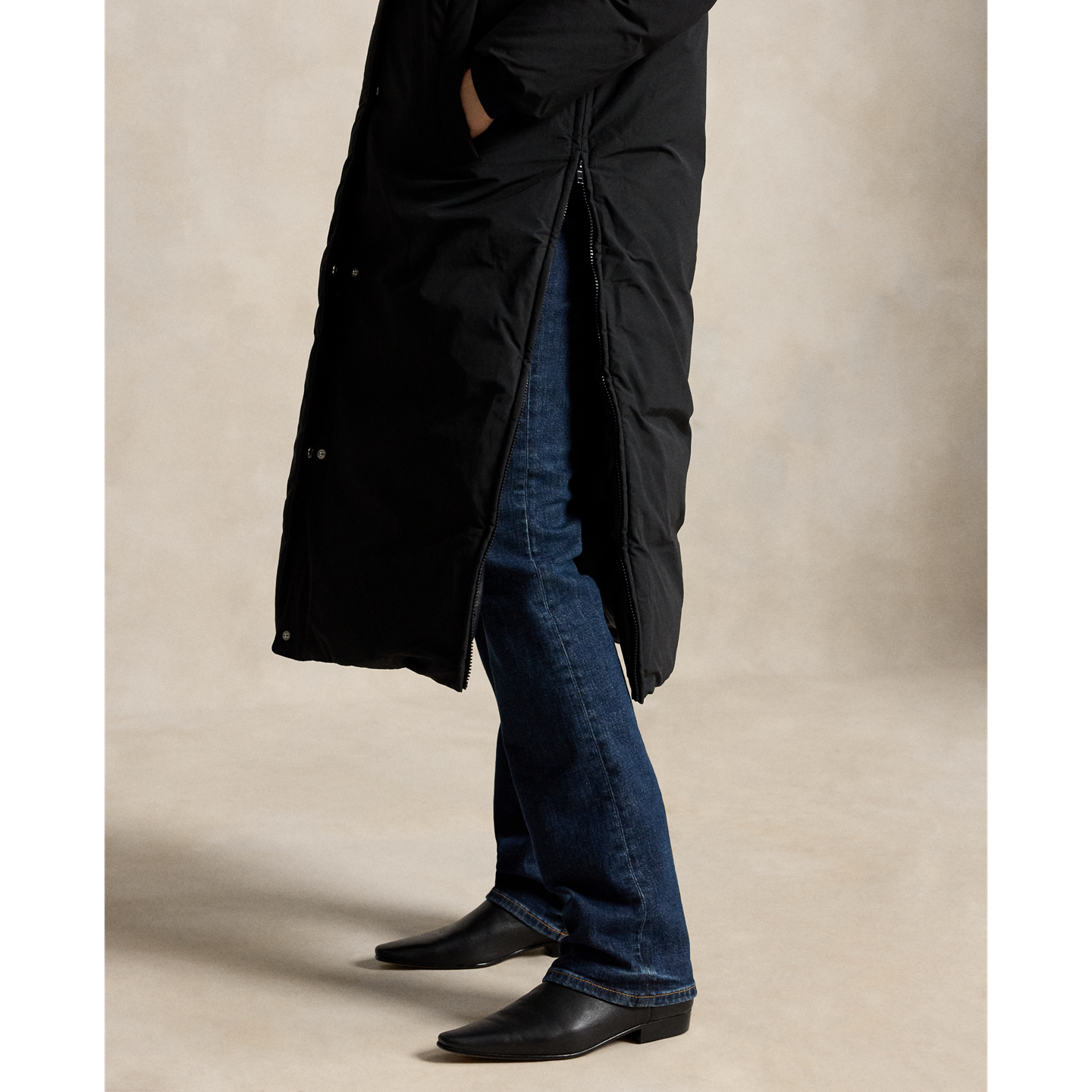Женская куртка Polo Ralph Lauren Mid-Weight Down Puffer, цвет: Чёрный — фото 4