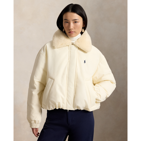 High-Pile-Collar Down Puffer Jacket