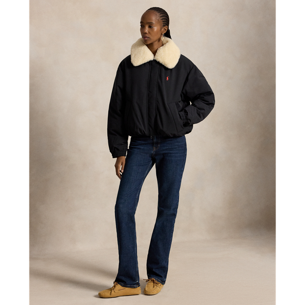 High-Pile-Collar Down Puffer Jacket