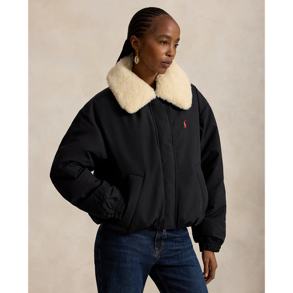 High-Pile-Collar Down Puffer Jacket